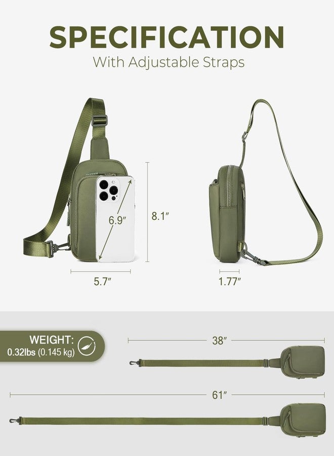 CHOLISS Sling Bag for Women and Men, Small Crossbody Bags for Women and Men Trendy, Fanny Packs Chest Bag with Extended Strap - Image 5